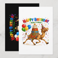 Illustration de fête d'anniversaire de chameau