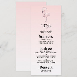 Invitation Illustration de Flamant rose rose mou