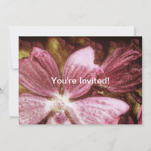 Invitation Illustration de fleurs rouges