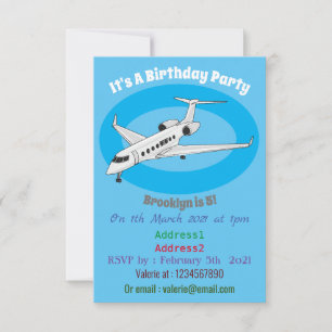 Invitation Illustration de jet privé