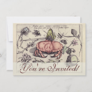 Invitation Illustration de la fleur d'insectes botaniques du 