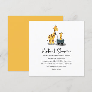 Invitation Illustration de la Giraffe mignonne Baby shower vi