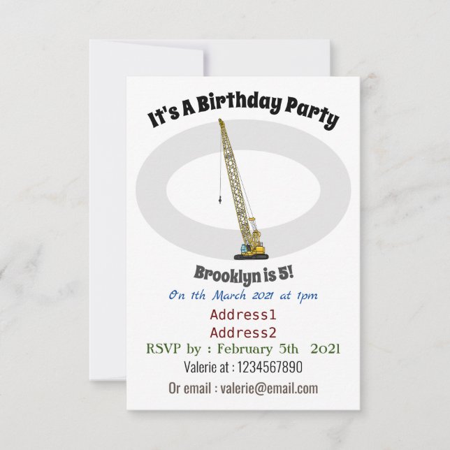 Invitation Illustration de la pelle à dragons (Devant)