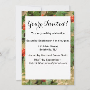 Invitation Illustration de l'esprit de Noël présent Scrooge