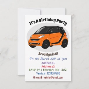 Invitation Illustration de micro-voiture