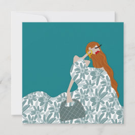 Invitation Illustration de mode de la Fête du Jardin Floral f