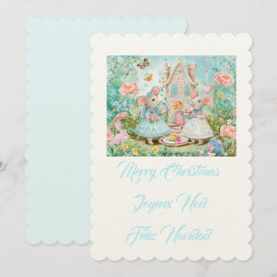 Invitation Illustration de souris joyeux Noël