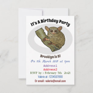 Invitation Illustration de Tarsier