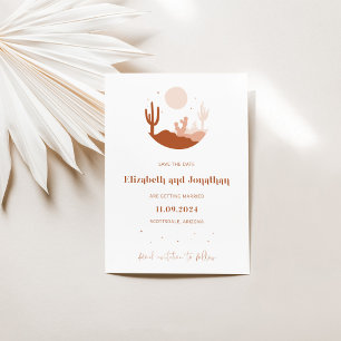 Invitation Illustration de terre cuite du désert, Sauvegarder