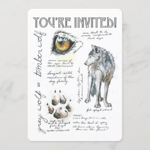 Invitation Illustration d'invitation Canis Lupus Loup