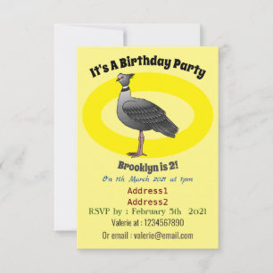 Invitation Illustration d'oiseau du crieur du sud