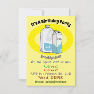 Invitation Illustration du lait