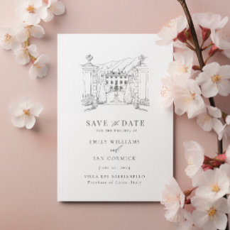 Invitation Illustration du lieu personnalisé Enregistrer la d
