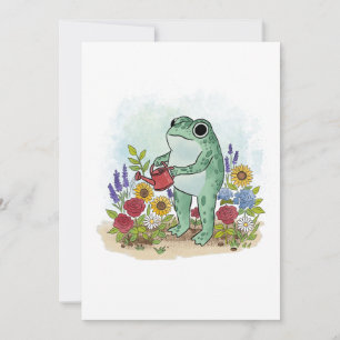 Invitation Illustration d'une grenouille fantaisiste mignonne