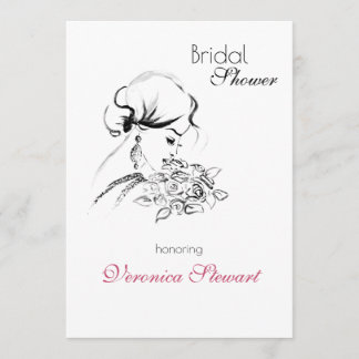 Invitation Illustration élégante de la mode Fête des mariées