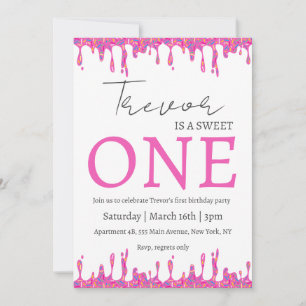 Invitation Illustration en noix de Doucou un anniversaire