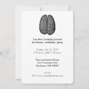 Invitation Illustration Vintage du cerveau humain