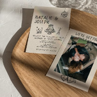 Illustré manuscrit Cake Quirky Mariage photo