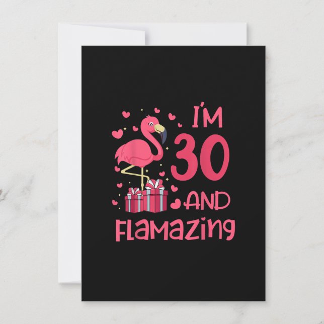 Invitation I'm 30 And Flamazing - Extraordinaire 30th Birthda (Devant)