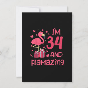 Invitation I'm 34 And Flamazing - Extraordinaire 34th Birthda