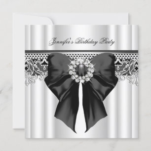 Invitation Image de fête d'anniversaire en dentelle de diaman