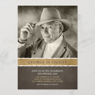 Invitation Image de partie d'invitations quatre-vingtième