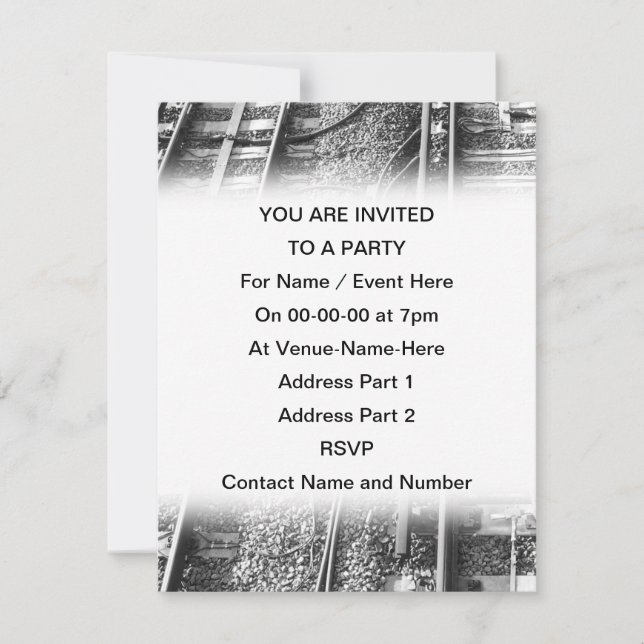 Invitation Image Des Chemins De Fer. (Devant)