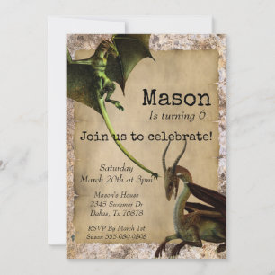 Invitation Imaginaire d'anniversaire de l'enfant magique Drag