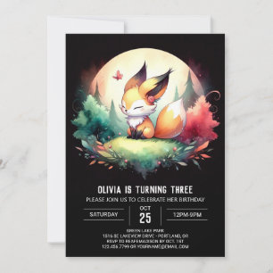 Invitation Imaginaire Digital Fox anniversaire