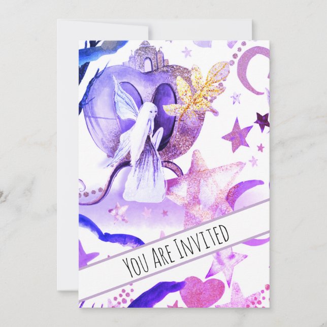 Invitation *~* Imaginaire Fairy Tale Sky Baby shower Invitati (Devant)