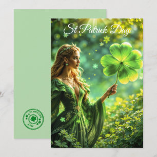Invitation Imaginaire fée St Patrick Day folklore irlandais a