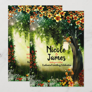 Invitation Imaginaire Forêt Enchantée Fleurs de corail I