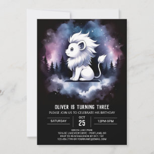 Invitation Imaginaire Lion doux anniversaire