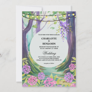 Invitation Imaginaire Magique Enchanted Mariage de forêt