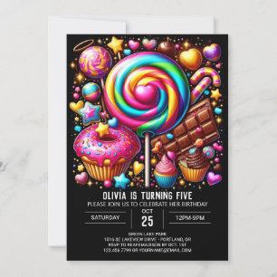 Invitation Imaginaire personnalisé Candyland Digital Annivers