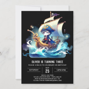 Invitation Imaginaire Sweet Pirate Anniversaire