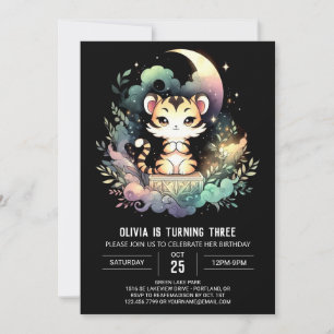 Invitation Imaginaire Tigre Personnalisé Anniversaire