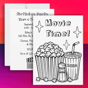 Invitation iMovie Heure Thématique Anniversaire