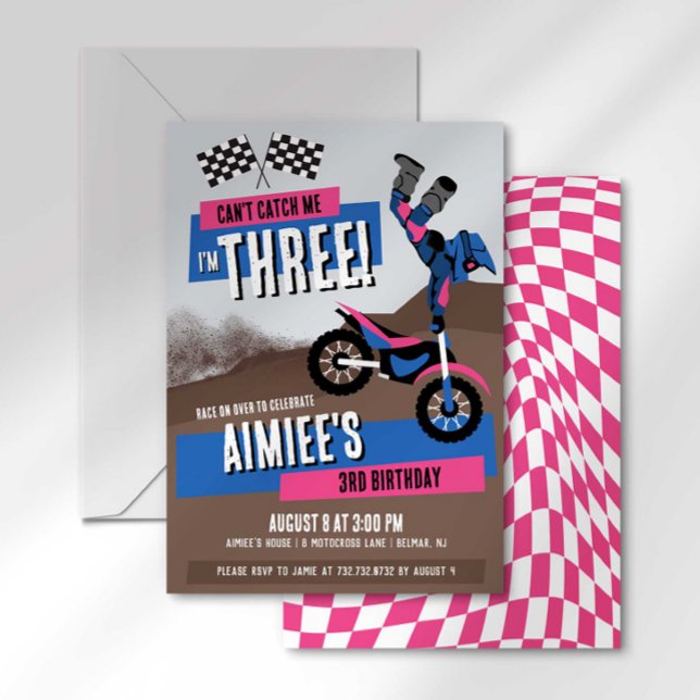 Invitation Impossible de m'attraper, j'ai trois ans pour mon  (Créateur téléchargé)