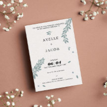 Impression d'aquarelle minimaliste Foliage personn