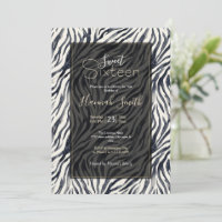 Impression de zèbre noir et blanc pour Sweet Sixte