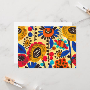 Invitation Impression florale du patrimoine mexicain