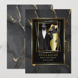 Invitation Impressionnant Ajouter une photo Elegant Marbre no