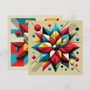Invitation Imprimable Abstrait Pop Art Poinsettia Scrapbook