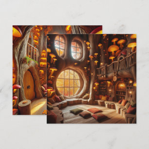 Invitation Imprimable livre blanc à l'arbre creux d'automne