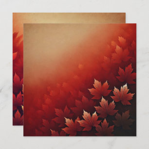 Invitation Imprimable Rousty Red Maple Autumnal Ombre