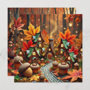 Invitation Imprimable Whimsical Autumn Fairy Village Scrapboo