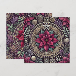 Invitation Imprimable Witchy Poinsettia Mandala Scrapbook