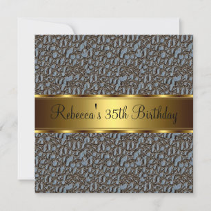 Invitation Imprimé reptile 35e élégante fête d'anniversaire