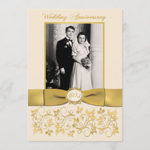 INVITATION IMPRIMÉ RIBBON 60e anniversaire